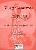 Cover art for Vitaly Buyanovsky's España, arranged by Kazimierz Machal for Horn, Guitar, and Double Bass